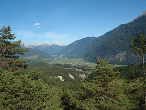 Blick ins Gurgltal von Imst